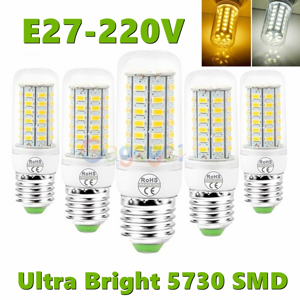 Bóng Đèn Led Trái Bắp Siêu Sáng 5730 SMD E27 220V Tiết Kiệm Năng Lượng