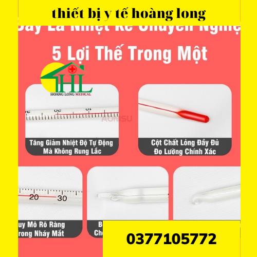 Nhiệt Kế Thủy Ngân 200 Độ - Cây Đo Nhiệt Độ Nước