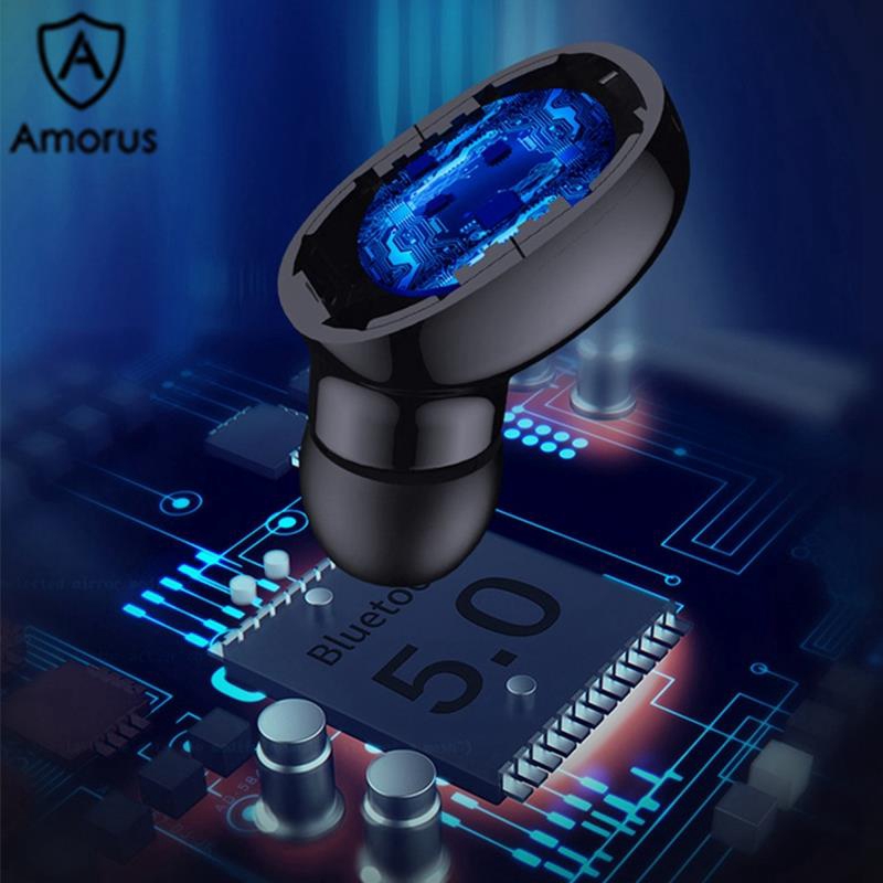 Tai Nghe Đôi Nhét Tai Không Dây Bluetooth 5.0 TWS Mini Amorus Thiết Kế Cảm Ứng Chất Lượng Cao