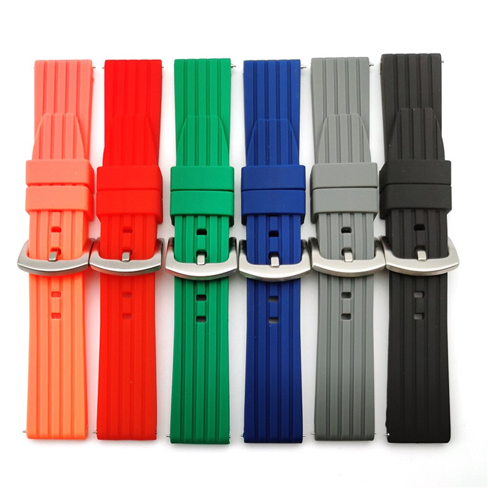 20mm 22mm Quality Silicone Watch Band For Huami Amazfit Watch GTS GTR 42mm 47mm Pace Pebble Stratos 2 3 2S Accessories Sport Waterproof Quick Release Bracelet Strap