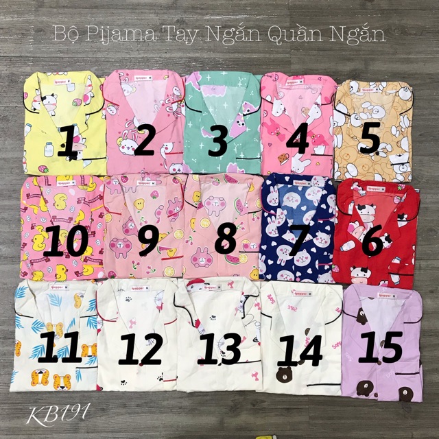 Bộ Pijama Tay Ngắn Quần Ngắn - Chất Kate Thái Siêu Đẹp | BigBuy360 - bigbuy360.vn