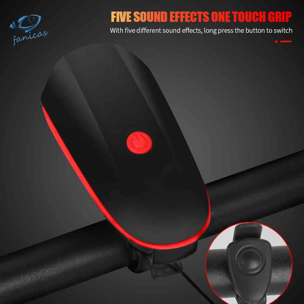 Đèn Pha LED Chống Nước 5W 240LM XPG Kèm Còi Gắn Xe Đạp Leo Núi