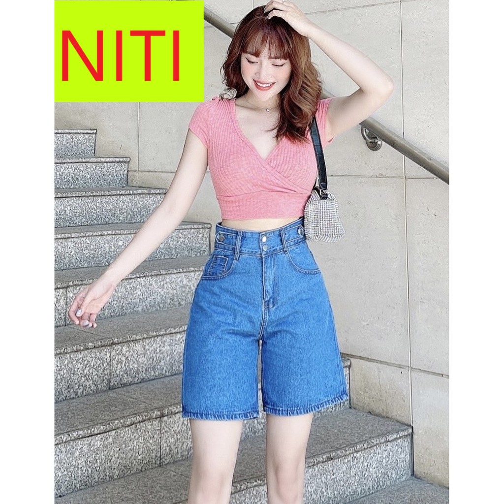 QUẦN JEAN NGỐ LỬNG NỮ 2 NÚT VẠT TO LƯNG CAO LAI CUỐN ĐỦ MÀU XANH ĐẬM NHẠT FORM RỘNG MÁT MẺ, THỜI THƯỢNG CAO CẤP NITIQC