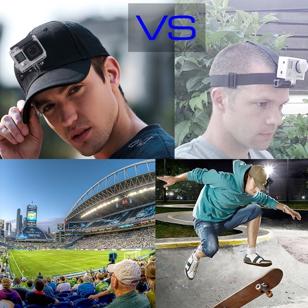 MŨ LƯỠI TRAI GẮN GOPRO VÀ ACTION CAM PULUZ