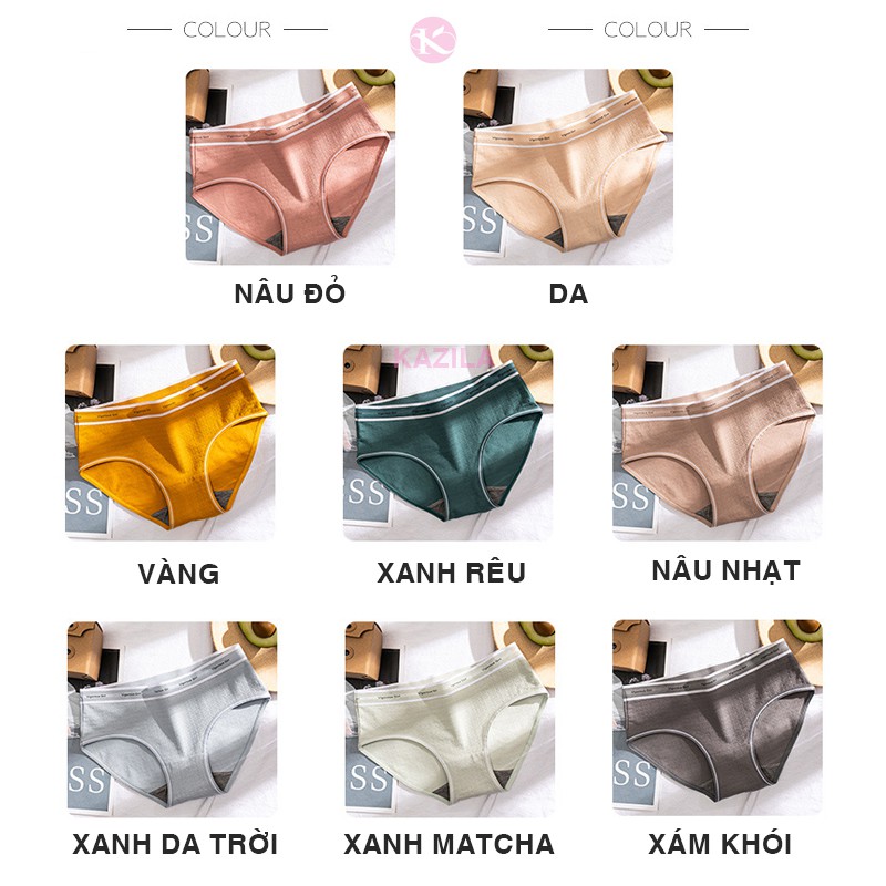 Quần lót nữ cotton cao cấp tân cổ điển Vigorou Girl, quần chip nữ kháng khuẩn co giãn siêu thấm Kazila QLH56 | BigBuy360 - bigbuy360.vn