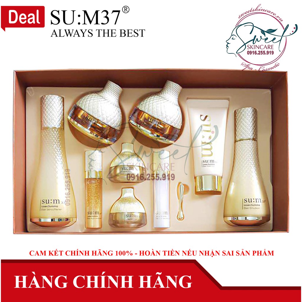 Bộ dưỡng tái sinh da Su:m37 vàng Losec Summa Elixir Special Set ( Sum37, Sum:37 )