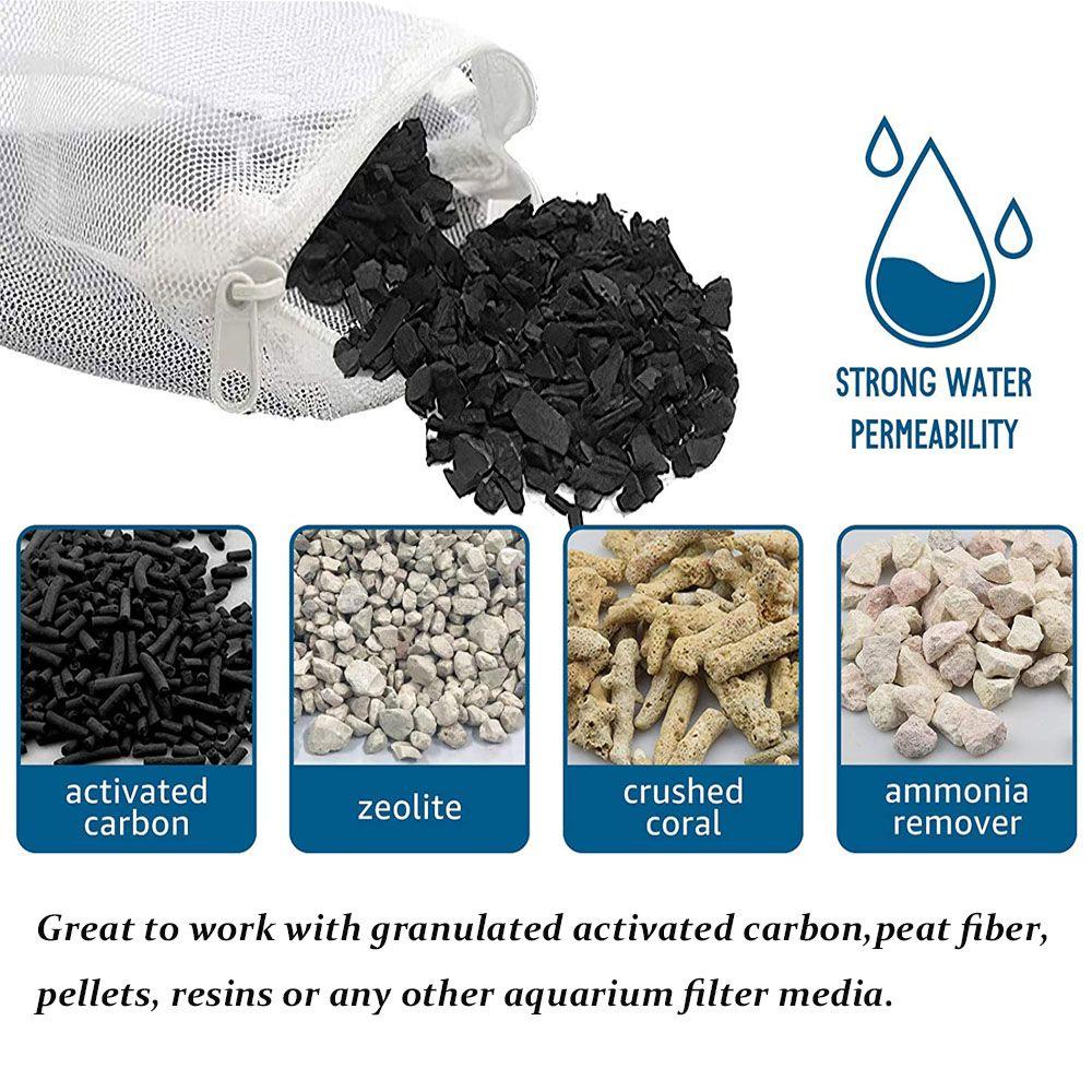 Set 5 Túi Lưới Lọc Dày Dặn Có Khóa Kéo Cho Bể Cá