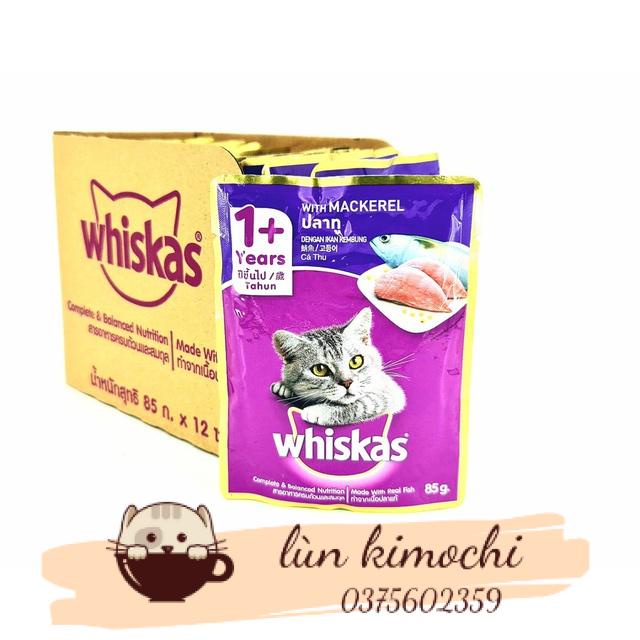 Pate gói whiskas 85g vị bất kì