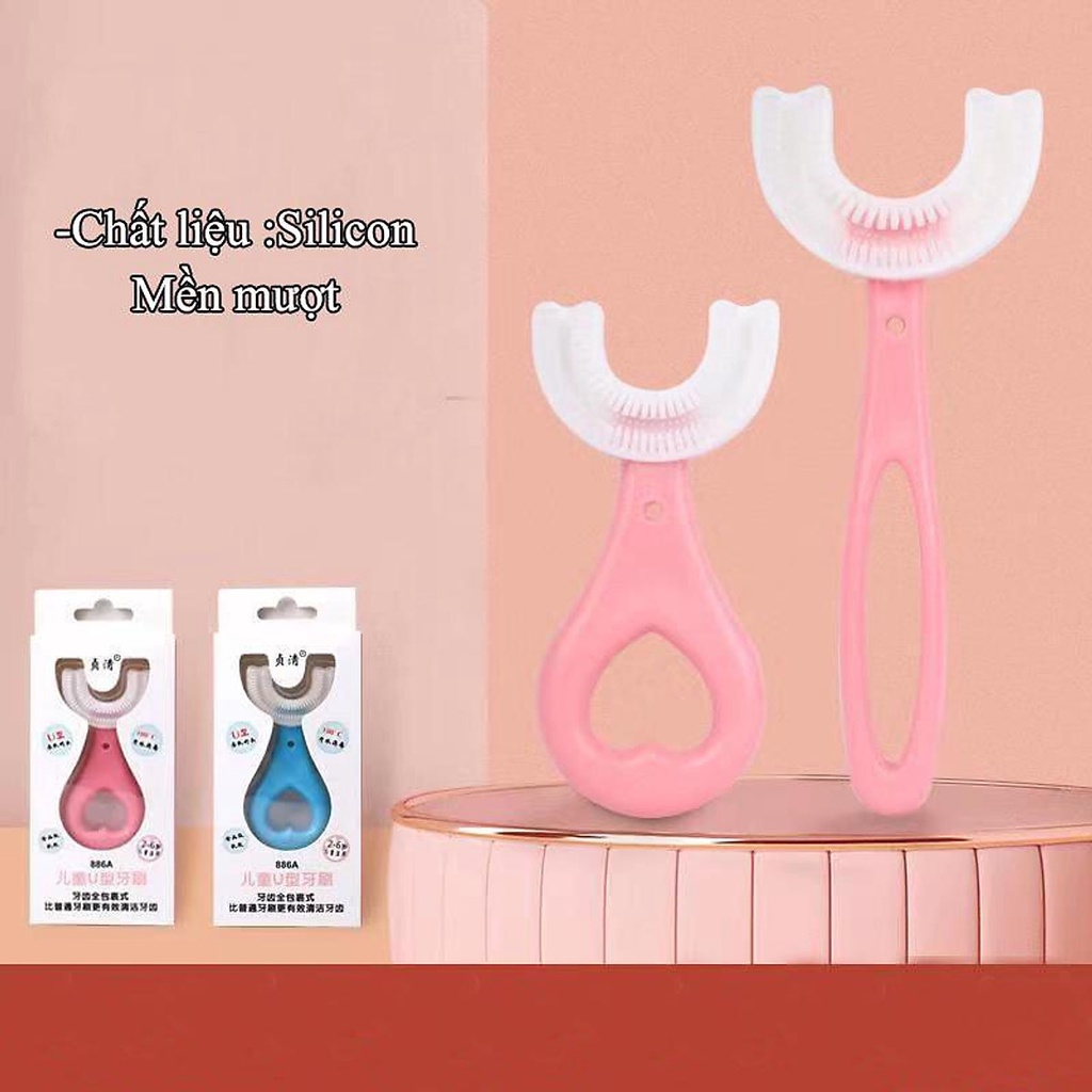 Bàn chảu đánh răng hình chữ U dành cho bé, bàn chải đánh răng cho bé từ 2-6 tuổi