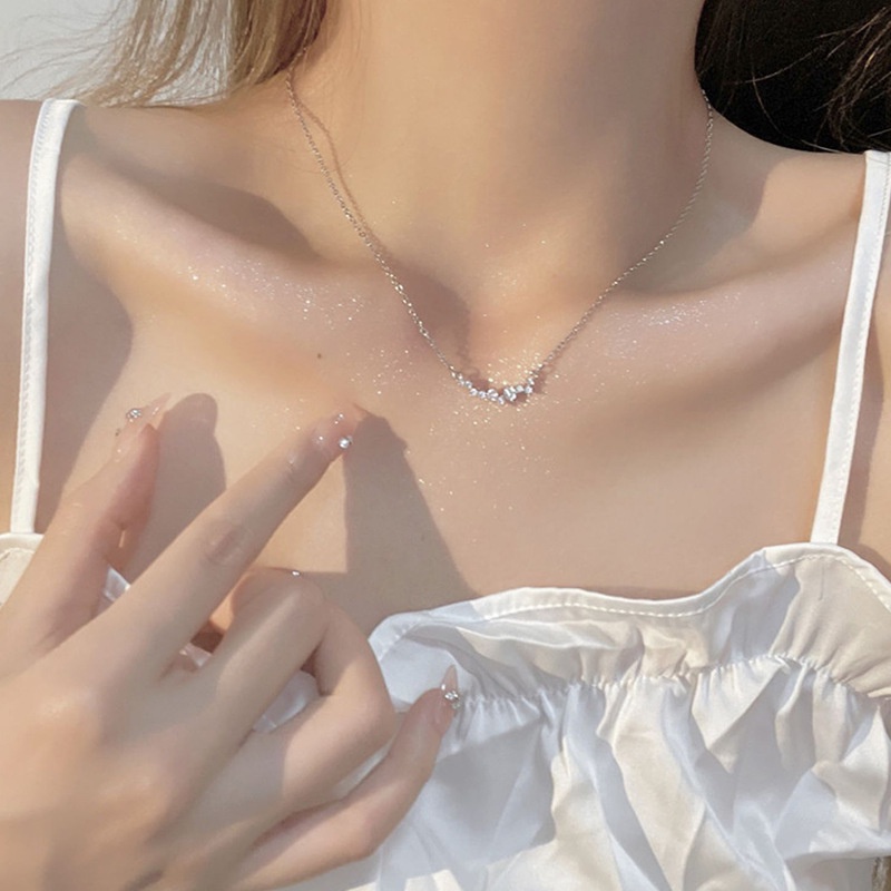 Vòng cổ Hợp Kim Đính Đá Lấp Lánh Thời Trang Cho Nữ