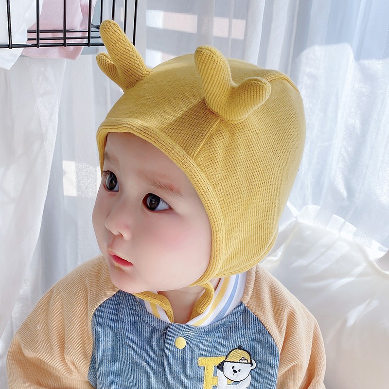Mũ bằng cotton giữ ấm họa tiết hoạt hình dễ thương dành cho bé