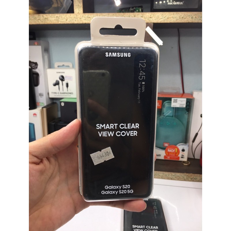 Bao Da thông minh Clear View Samsung Galaxy S20, S20 5G nắp gập - Hàng Chính Hãng New 100%