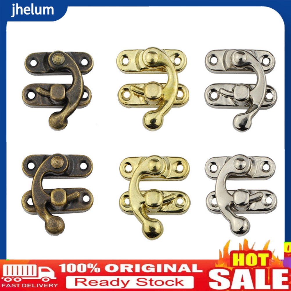 Bộ 12 Bản Lề Móc Khóa Bằng Gỗ Dùng Trang Trí Hộp Rượu/ Túi Xách Bằng Gỗ