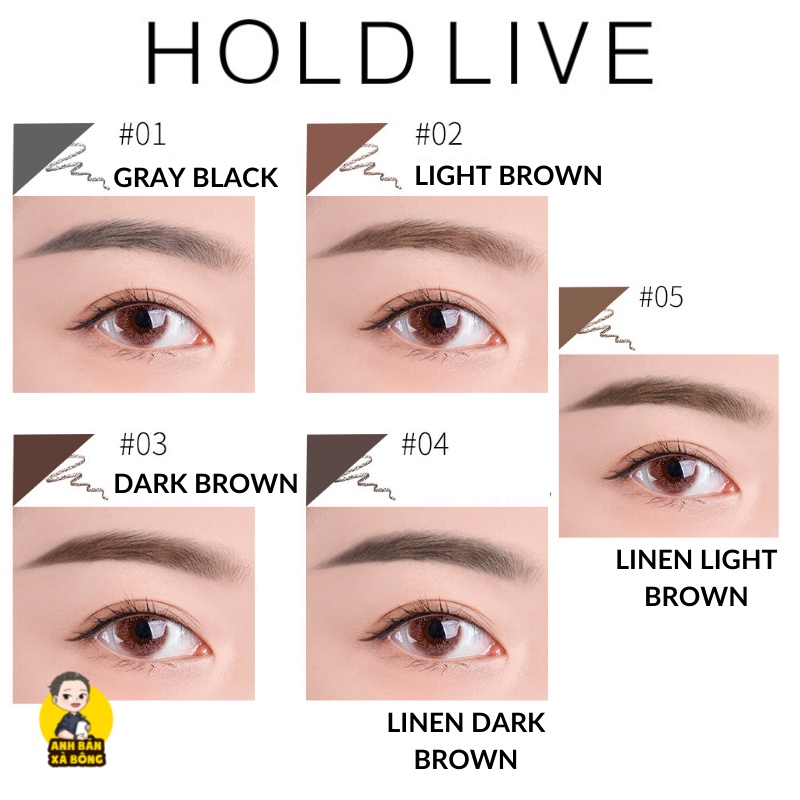 Bút Chì Kẻ Mày HOLD LIVE Natural Fine Eyebrow Pencil HL229