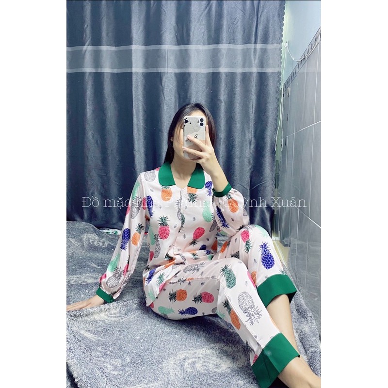 [FREE SHIP] Đồ Mặc Nhà, Đồ Ngủ - TỔNG HỢP Những Mẫu Pijama Dài Tay Lụa LATIN Có Túi Xẻ Sâu ( Có Ảnh Thật)