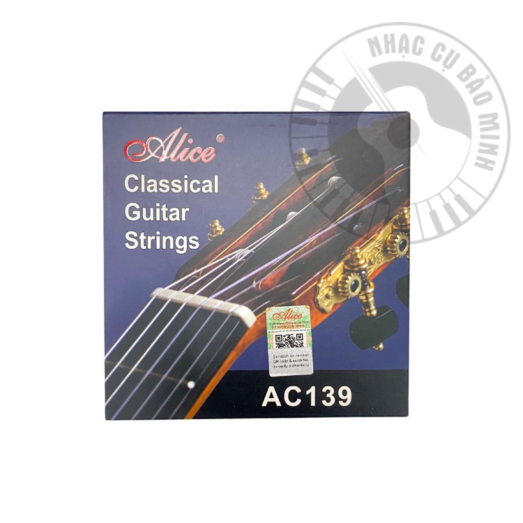 Dây đàn guitar classic Alice AC139, phụ kiện âm nhạc, phụ kiện guitar Alice chính hãng.Tặng kèm phím gảy guitar