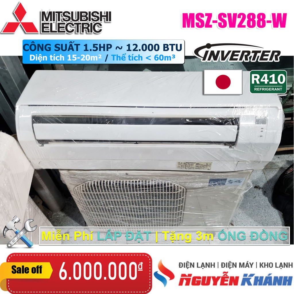 Máy lạnh Mitsubishi Inverter MSZ-SV288-W (1.5Hp)