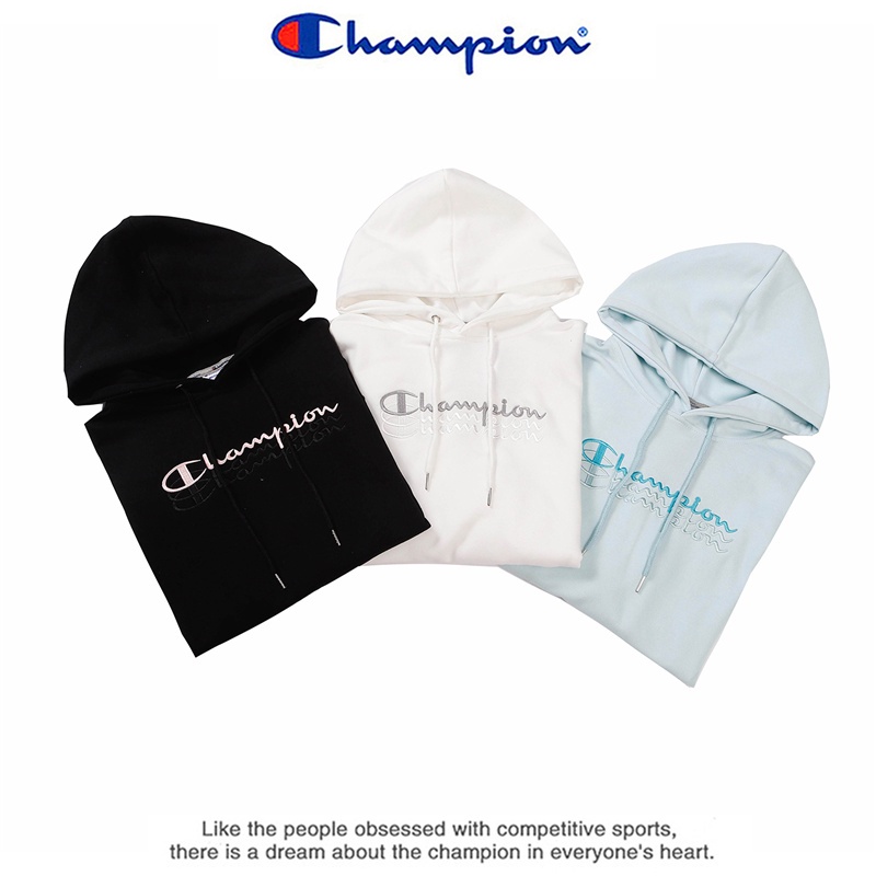 Áo hoodie tay dài thêu chữ Champion thời trang cho nam nữ