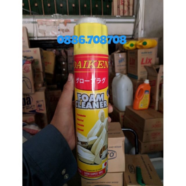 Tẩy ghế da , nỉ ,... daiken 650ml