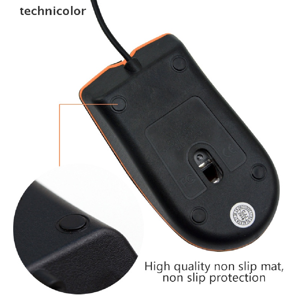 Chuột Gaming technicolor 1200Dpi Dây CắM USB MàU Đen Cho PC / Notebook / Laptop