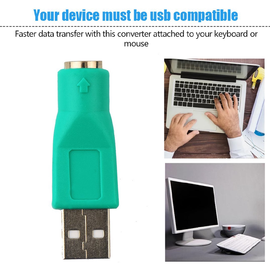 【PS】USB Male To PS2 Female Adapter Converter for Computer PC Keyboard Mouse