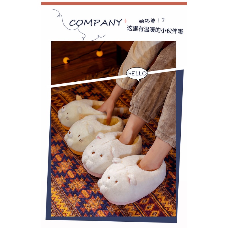 Đôi Dép Bông Đi Trong Nhà Hoạ Tiết Hoạt Hình Độc Đáo