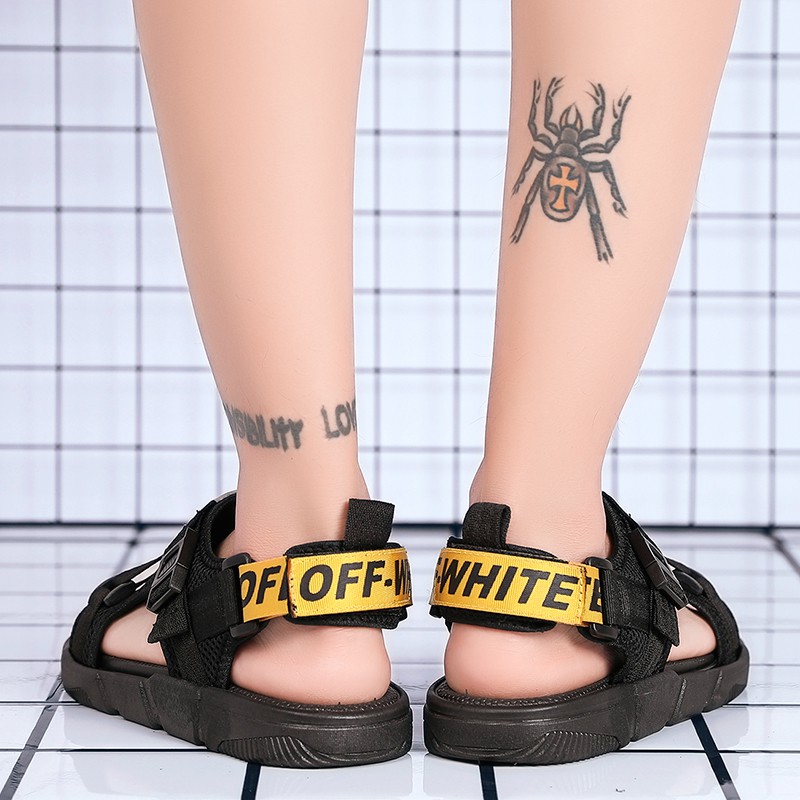 Giày sandal YOZOH cho nam màu đen & đỏ phong cách thời trang size 39-45