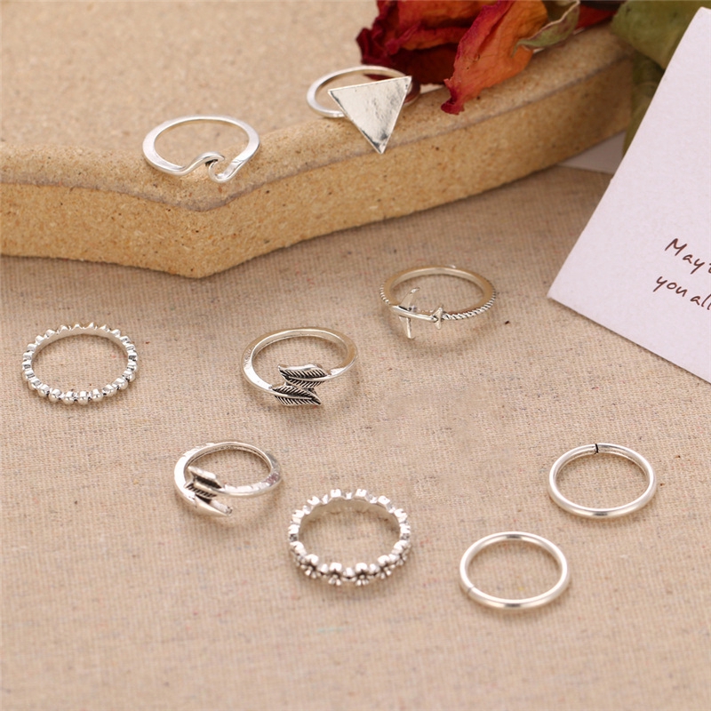 Bộ 9 Nhẫn Đeo Đốt Ngón Tay Nhiều Kiểu Dáng