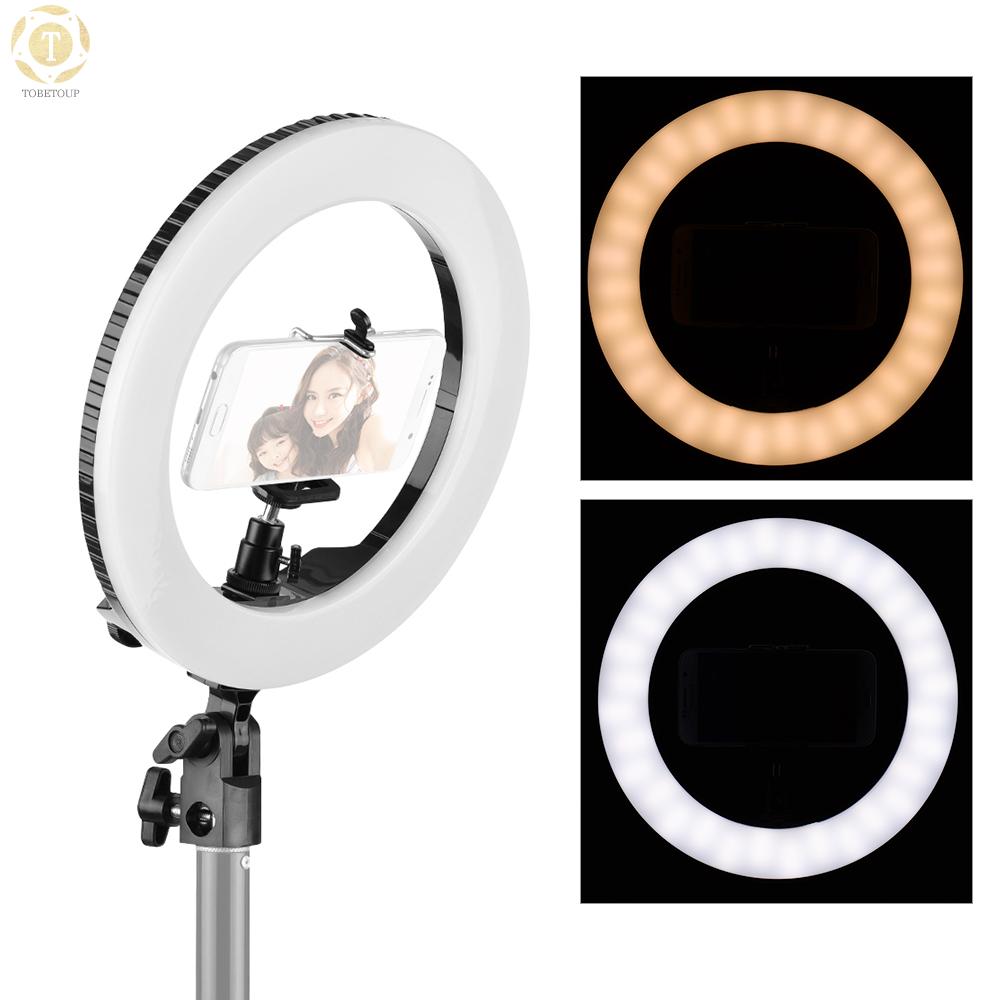 Shipped within 12 hours】 10 Inch LED Ring Light Studio Video Lamp 28W Dimmable 3200-5500K Color Temperature with Cell Phone Holder Makeup Mirror for Live Streaming Photographing Compatible with iPhone Samsung Huawei Xiaomi Black UK Plug Photography  [TO]