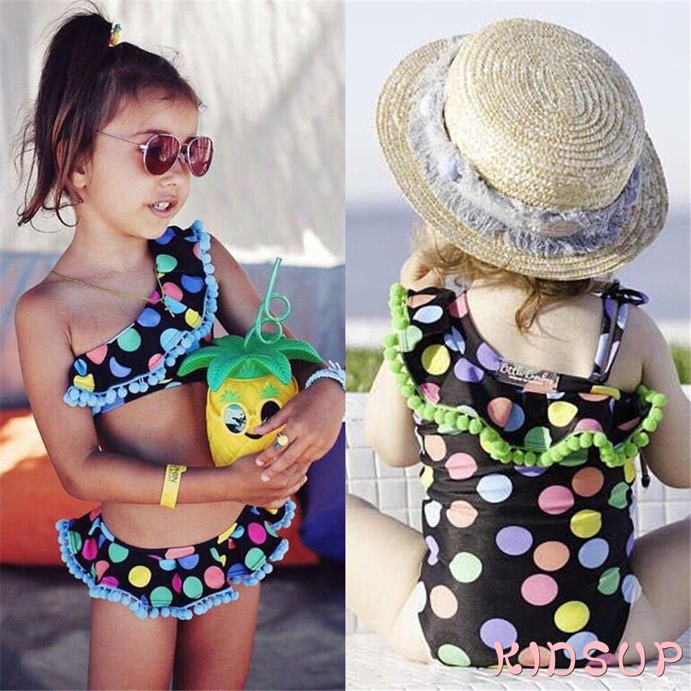 Bộ đồ bơi bikini chấm bi xinh xắn dành cho bé gái