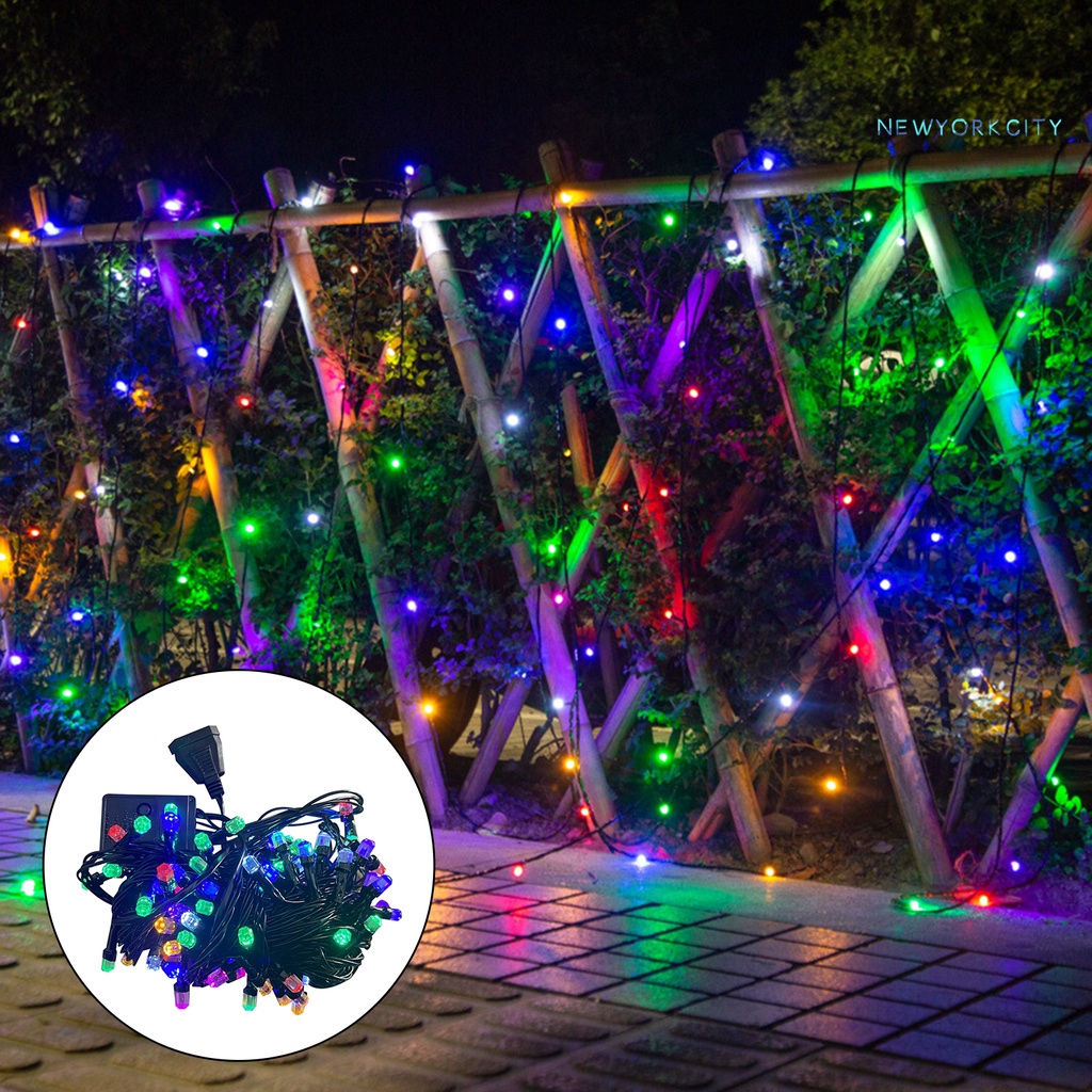 Dây Đèn Led 100 Bóng NY-F8 Chống Nước Trang Trí Sân Vườn