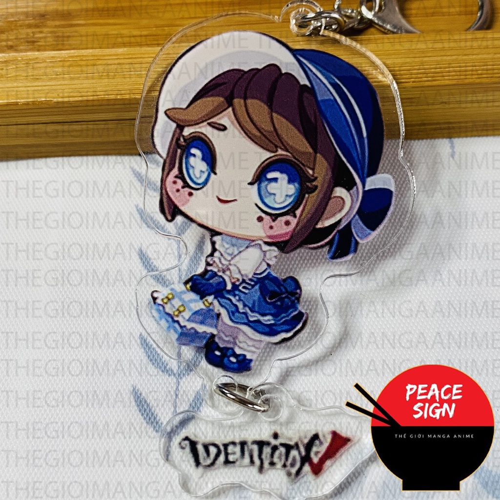 ( Mica trong acrylic ) Móc khóa in hình IDENTITY V ver TREO THẢ anime chibi dễ thương