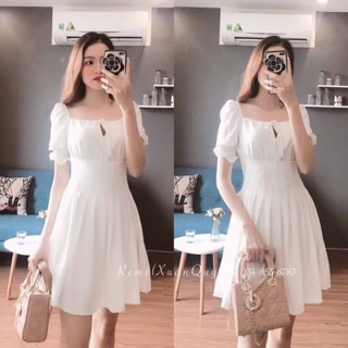 Váy xếp ly dây rút ngực