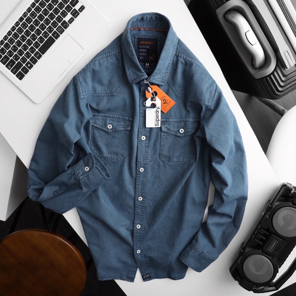 Sơ-mi Denim vải Kaki cực đẹp | BigBuy360 - bigbuy360.vn