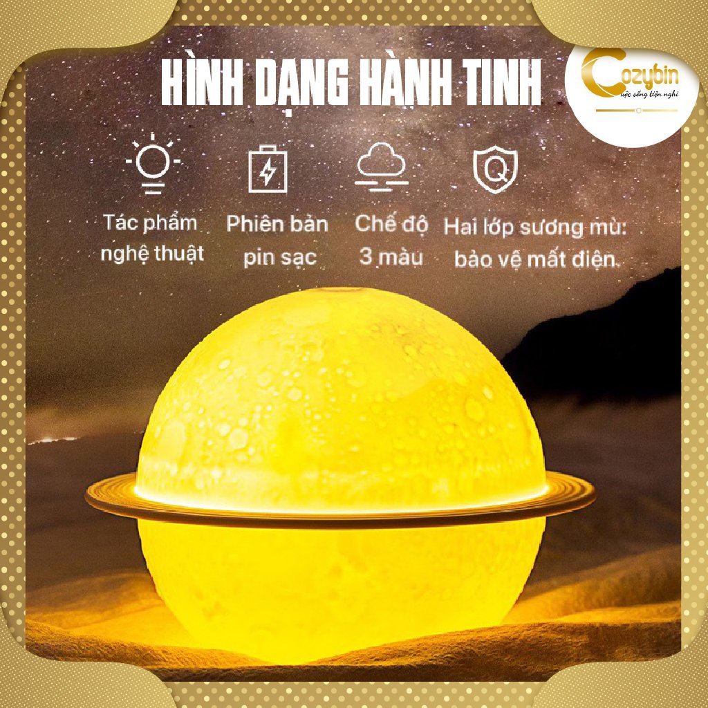 Máy Khuếch Tán Tinh Dầu CozyBin Máy Xông Tinh Dầu Phòng Ngủ Phun Sương Cao Cấp Tỏa Hương Thơm Khử Mùi Tạo Ẩm MKT01