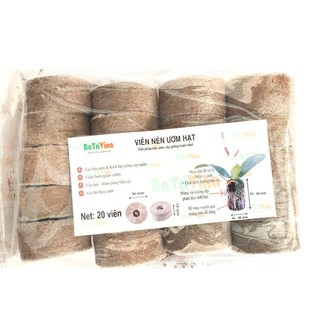 20 viên nén xơ dừa - Viên nén ươm hạt BaTriVina chất lượng cao