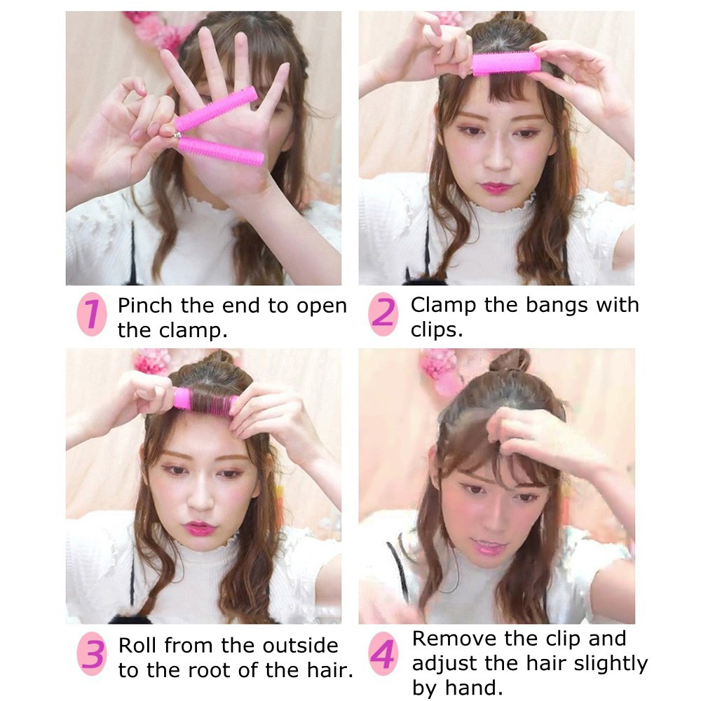 Bộ 1/3 kẹp làm phồng tóc dạng lô cuốn tự nhiên tiện dụng dành cho nữ Mihan1