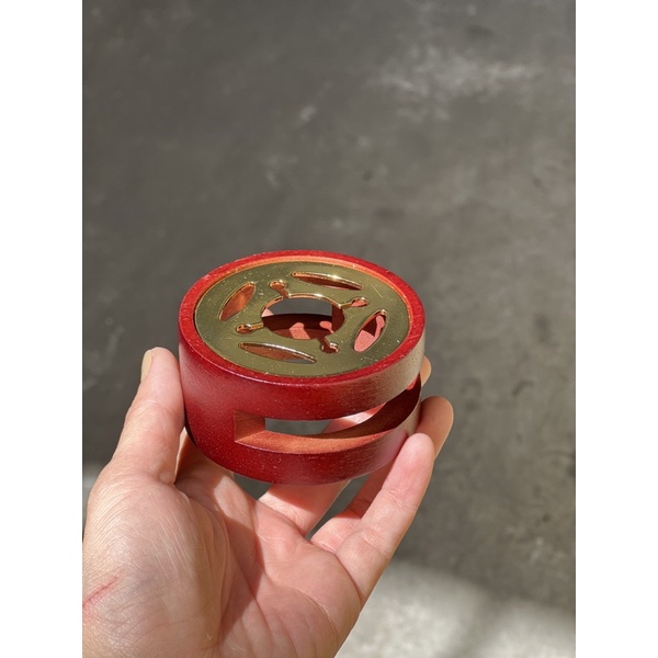 Bếp nến - Bếp nấu ăn mini - Hinh tròn mặt kim loại hoa văn