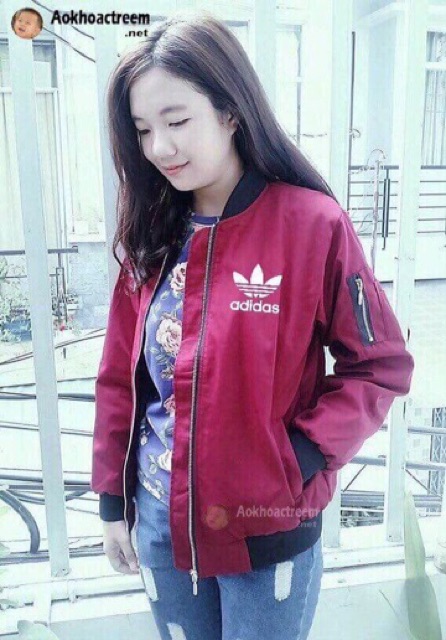 Áo bomber kaki Adidas