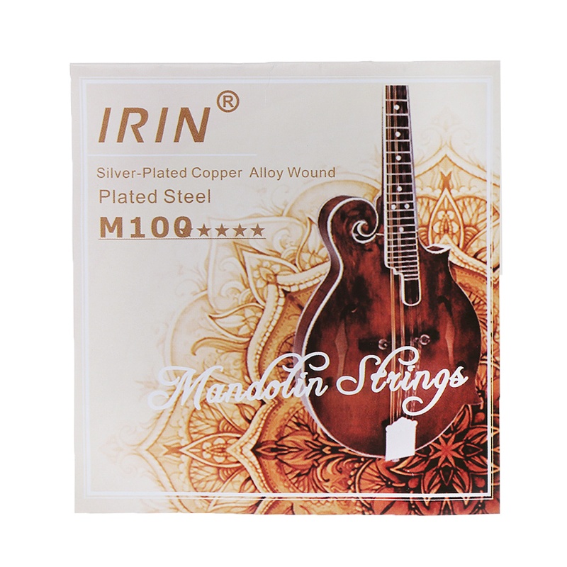 Bộ 8 Dây Đàn Mandolin Bằng Thép Không Gỉ Bền Bỉ Chất Lượng Cao M100