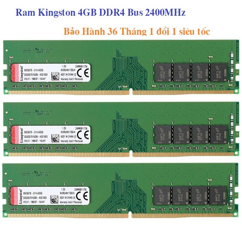 Ram Kingston 4GB DDR4 2133MHz Dùng Cho PC Desktop