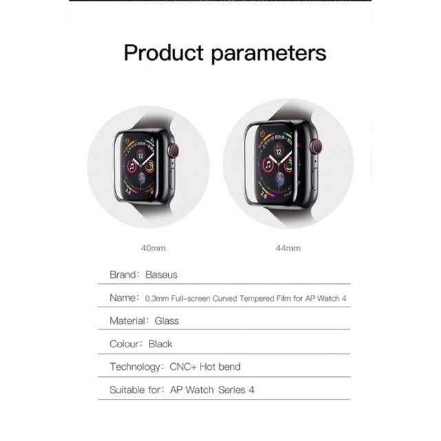 Dán Dẻo Full Apple Watch Chính Hãng Baseus chống trầy vừa khít máy từ Đủ Size 38/40/42/44