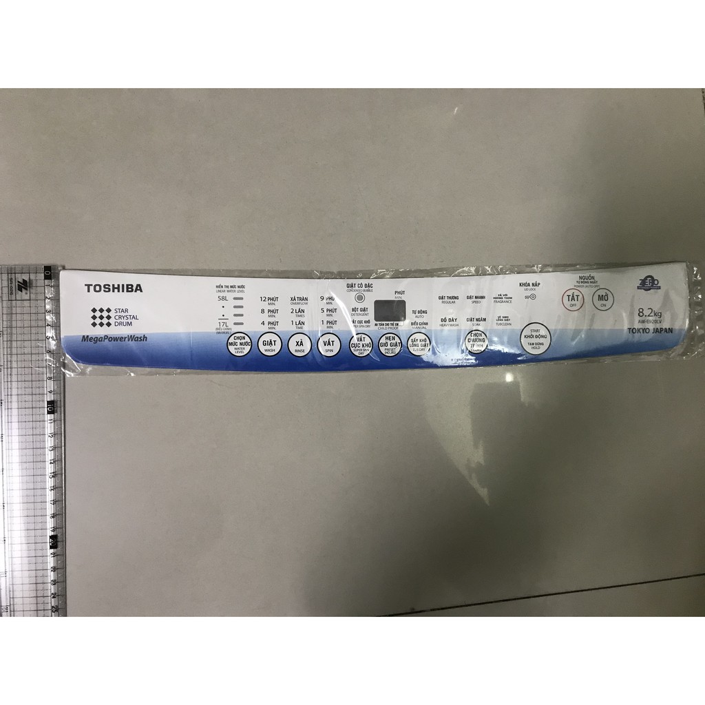Tem bảng điều khiển máy giặt Toshiba - miếng dán bảng điều khiển máy giặt Toshiba