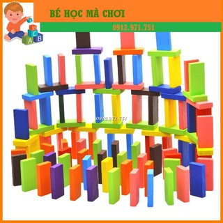 Domino gỗ 120 thanh nhiều mầu sắc