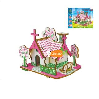 Mô hình lắp ráp gỗ 3D Nhà Dream American