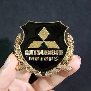 Bộ 2 Logo dạng Bông lúa theo xe Mitsubishi