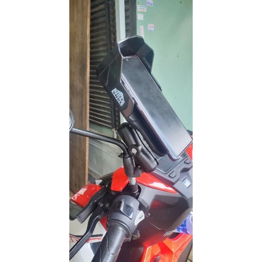 Giá đỡ điện thoại có mái che hiệu Magfit BikerSoul bộ không sạc