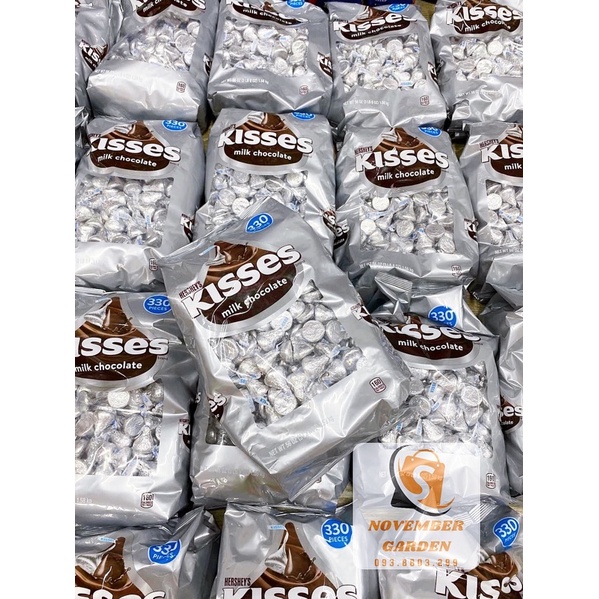 Kẹo Socola Sữa Milk Chocolate Hershey’s Kisses 1.58kg
