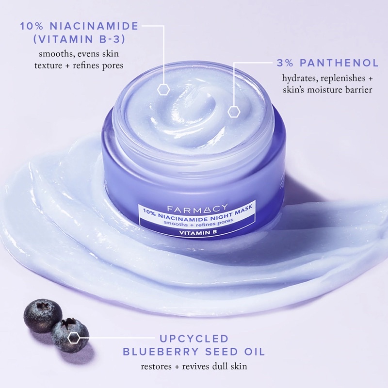 🌸 Farmacy 10% Niacinamide Night Mask Sample 1.5ml - Mẫu thử mặt nạ ngủ sáng & đều màu da