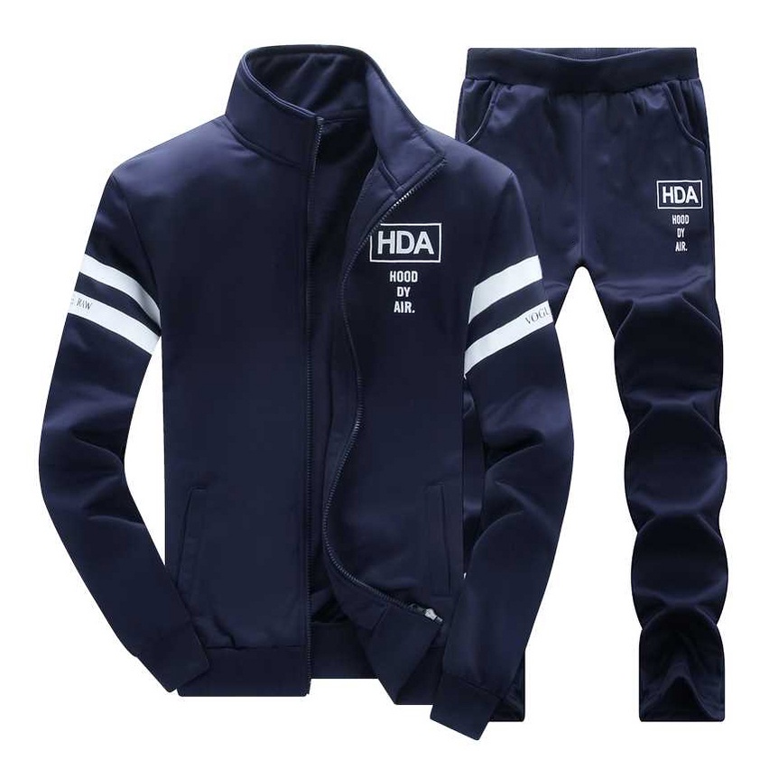 Bộ Quần Áo Khoác Nhẹ Nỉ Thu Đông Năng Động Nam Họa Tiết Chữ HDA Phối Quần Jogger Cạp Chun BEMIE MEN QA 022